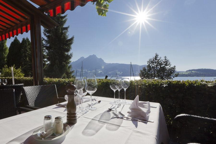 Gastehaus Baumgarten Hotel Kehrsiten ภายนอก รูปภาพ