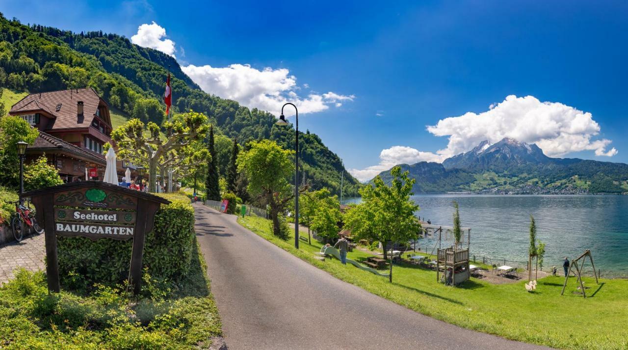 Gastehaus Baumgarten Hotel Kehrsiten ภายนอก รูปภาพ